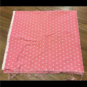 JoAnn Snuggle Flannel Fabric Medium Pink White Polka Dots 1 yard x 42" W